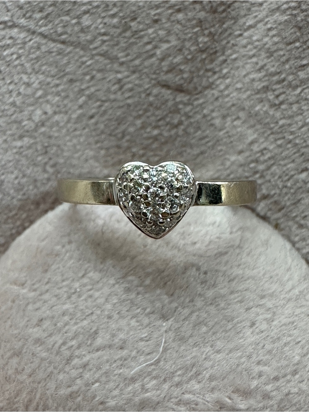 ROBERTO COIN TINY TREASURES PUFFED HEART RING WITH DIAMONDS in 18K White Gold - Picture 12 of 15